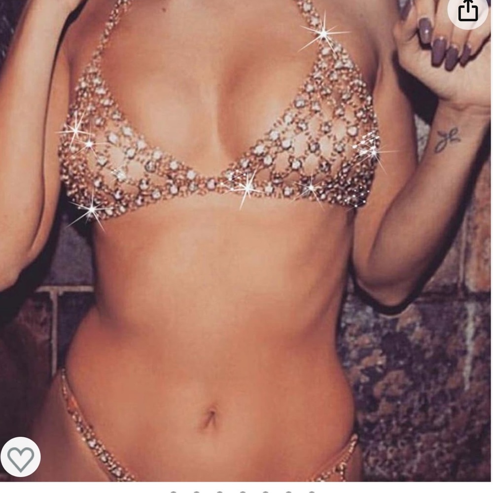 Gold bra chain